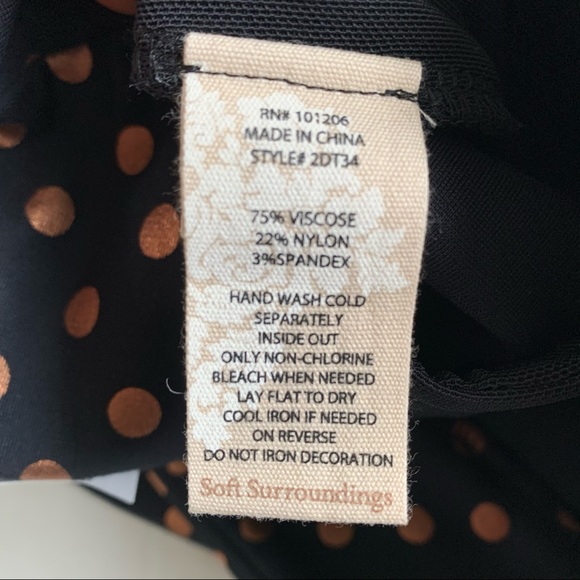 Soft Surroundings XS 2 4 Polka Dot Knit Pants New - Picture 7 of 11